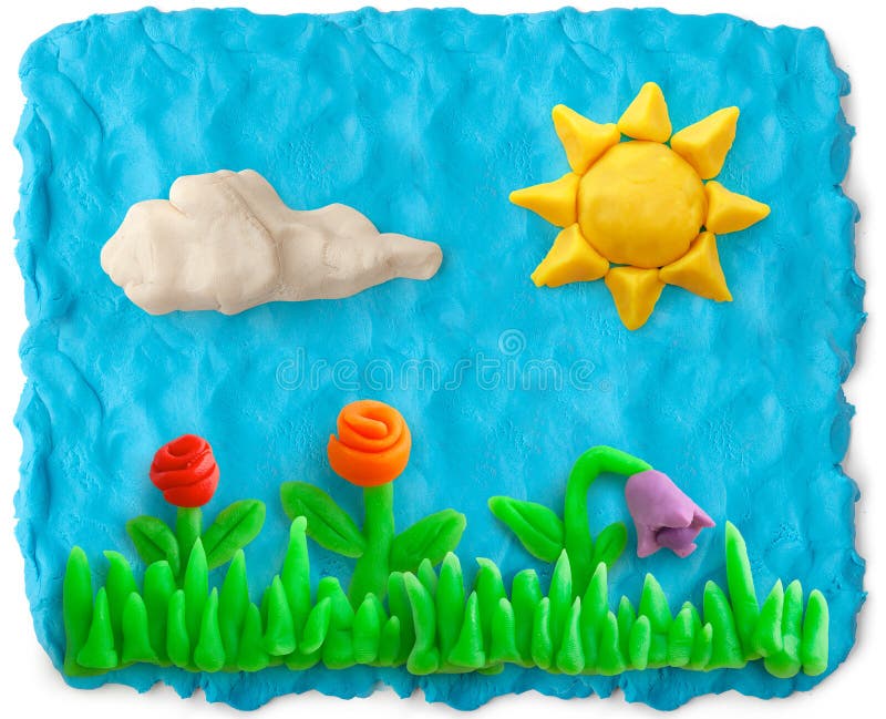 Picture made of playdough royalty free stock photo