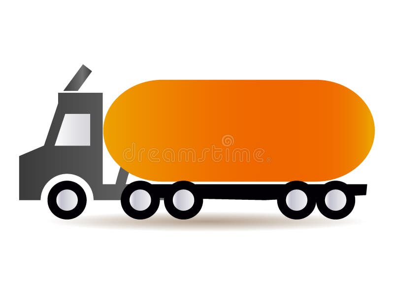 Picture of an Orange Tanker Truck Stock Vector - Illustration of kipper