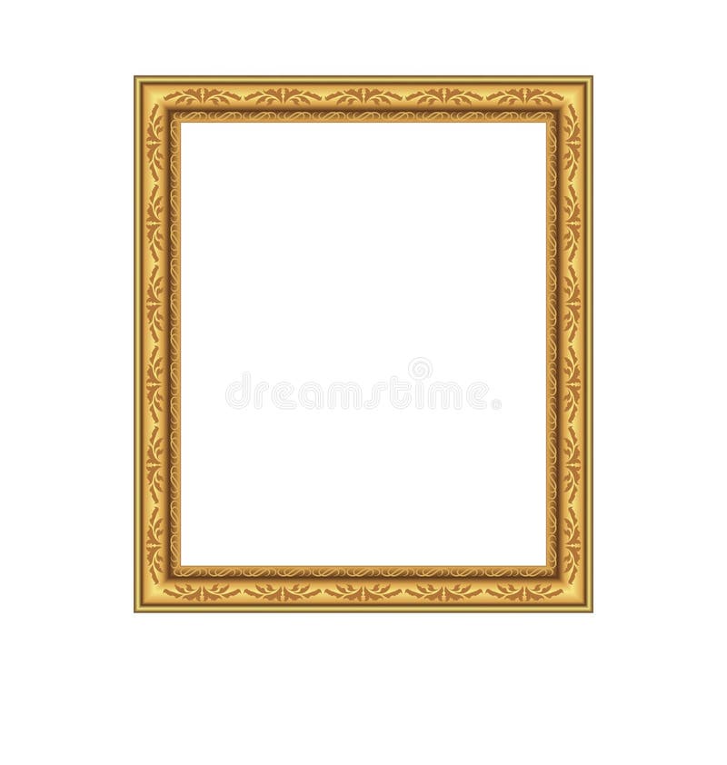 Illustration picture ornate frame isolated on white background - vector