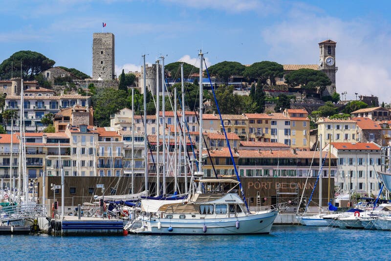 Picture of Port of Cannes Old City at the French Riviera, France ...