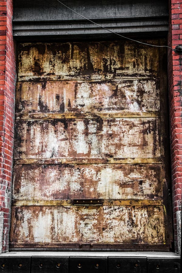 Rusty garage door stock photo. Image of boston, urban 97488160