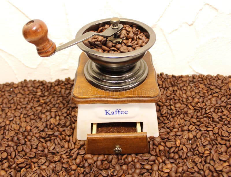 Coffee Grinder And Coffee Beans Stock Photo Image of kitchen