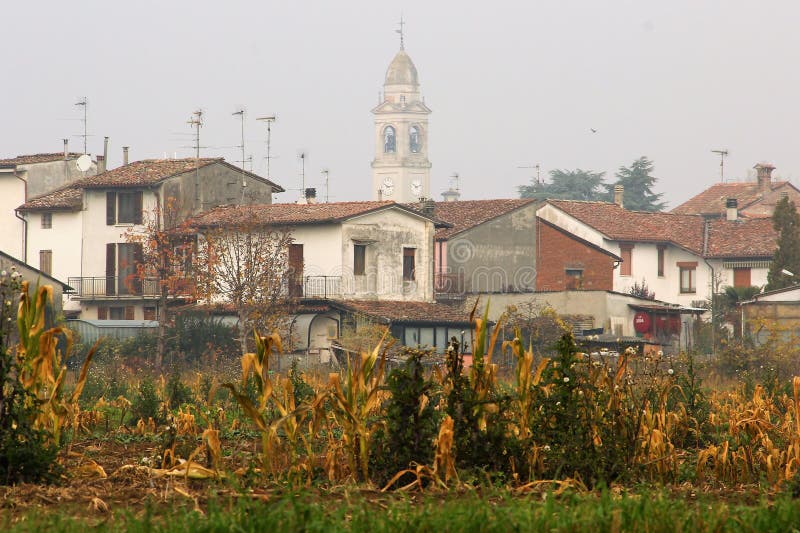 The countryside in Cremona, Italy. Castelllo San Lorenzo