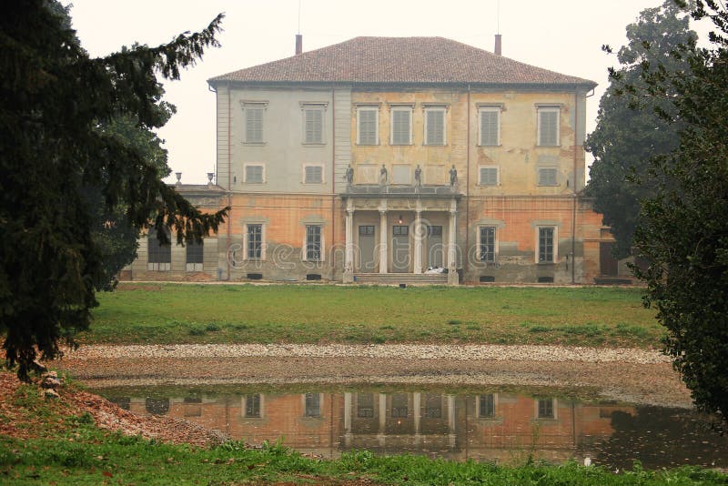 The countryside in Cremona, Italy. Santa Maria del Campo