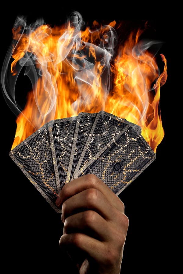 Poker Cards Burning Fire Stock Photos Free & RoyaltyFree Stock