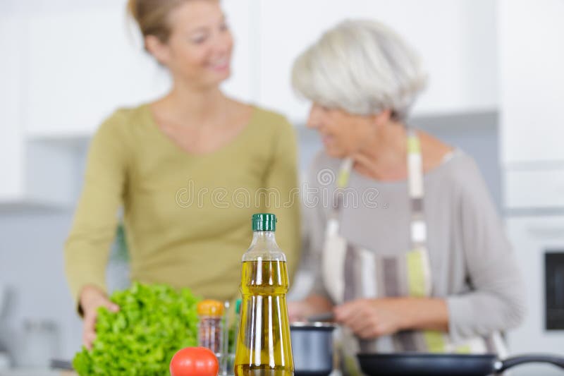 Picture two women cooking stock images