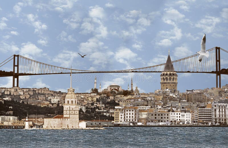 Picture of very large background of Istanbul.