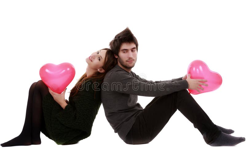 Picture of a young couple, valentine day concept