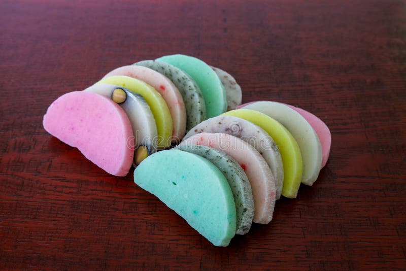 Dried Rice Cakes on the Lacquered Board Stock Image Image of cake