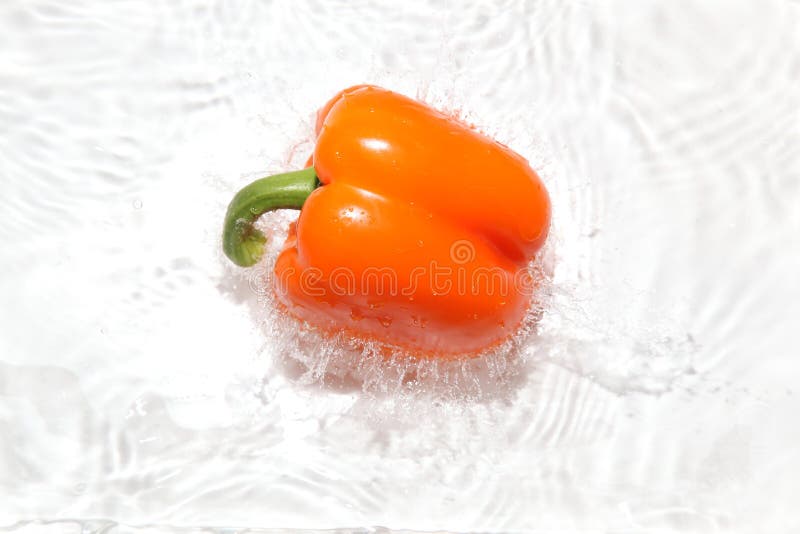 Paprikas into the water stock photo. Image of water 134051892