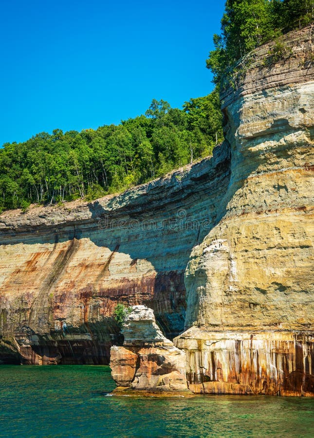 Pictured Rock National Lakeshore Lake Superior Munising Michigan Stock Pictured Rock National Lakeshore Lake Superior Munising Michigan Stock
