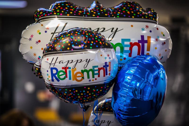 Pictures of happy retirement balloons