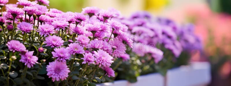 Pictures of spring flowers with sun rays stock photo