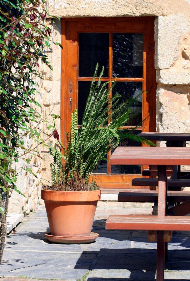 Picturesque countryside porch