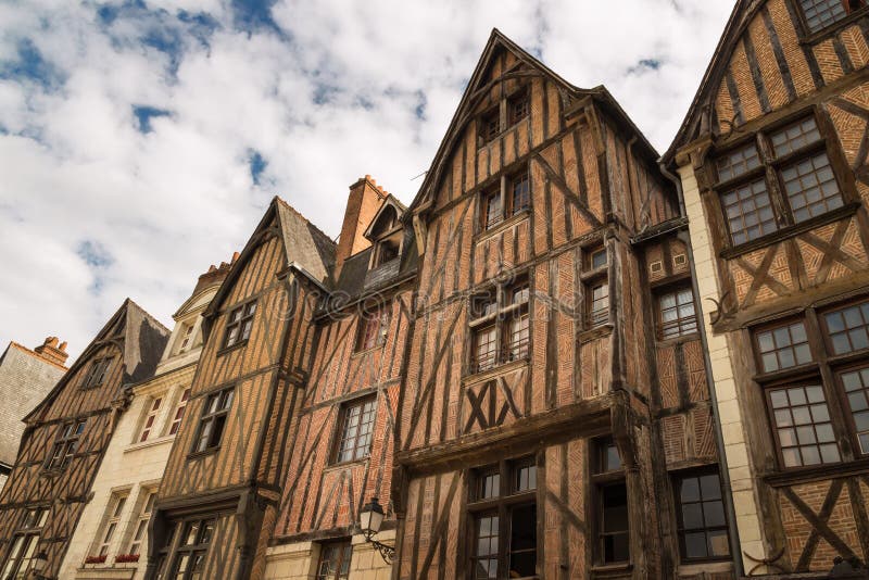 Picturesque half-timbered houses in Tours, France royalty free stock image Picturesque half-timbered houses in Tours, France royalty free stock image