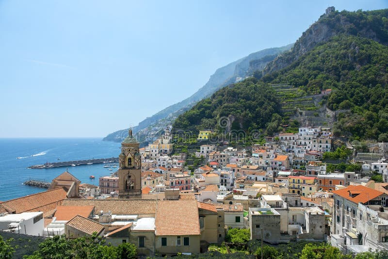 picturesque town on gulf of salerno picturesque town on gulf of salerno