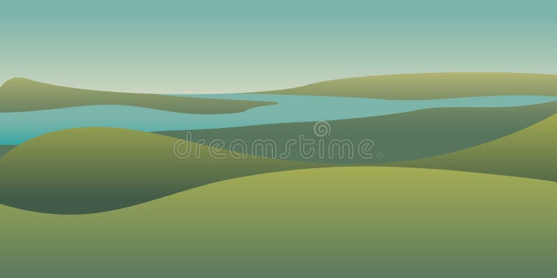 Picturesque panoramic landscape color illustration vector illustration Picturesque panoramic landscape color illustration vector illustration