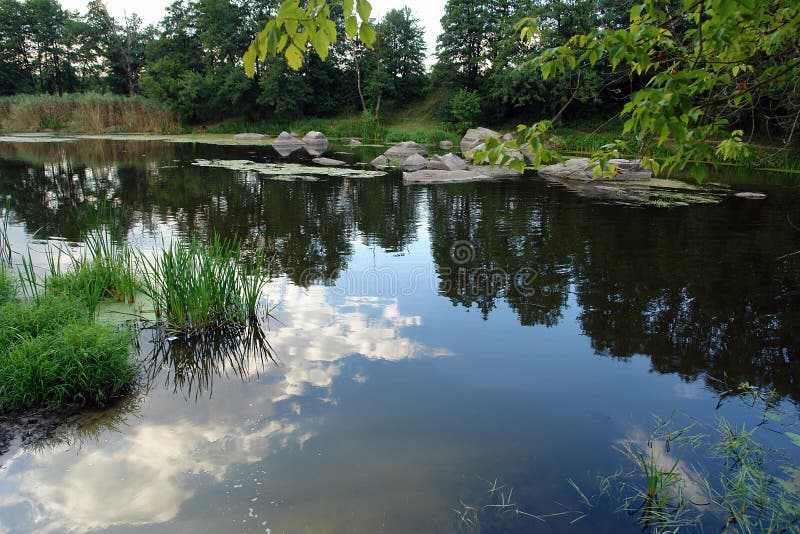 Picturesque summer river landscape royalty free stock photography Picturesque summer river landscape royalty free stock photography