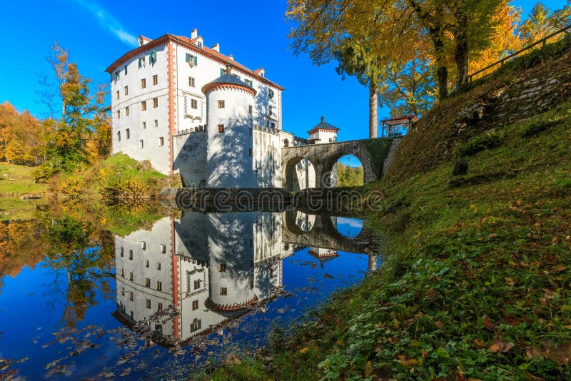 The picturesque 13th-century SneÅ¾nik Castle