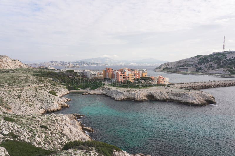 Picturesque view of the Frioul archipelago near Marseille, France