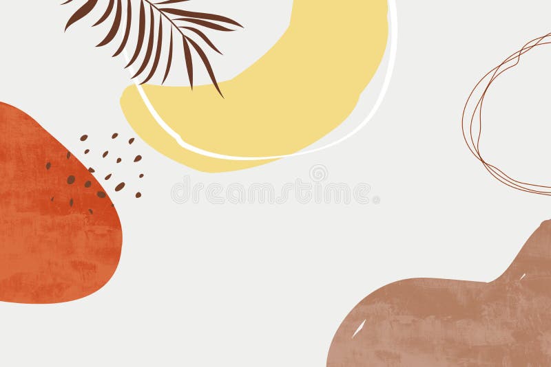 Pictură abstractă cu culori pastel. elemente geometrice minimaliste și linii trase manual. Scandinavia din secolul al XIX-lea vector illustration