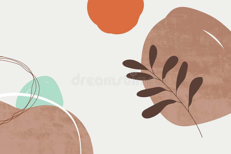 Pictură abstractă cu culori pastel. elemente geometrice minimaliste și linii trase manual. Scandinavia din secolul al XIX-lea vector illustration
