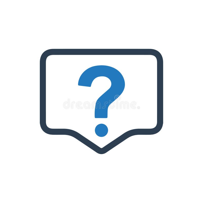 Pida el icono de la pregunta ilustración del vector Pida el icono de la pregunta ilustración del vector