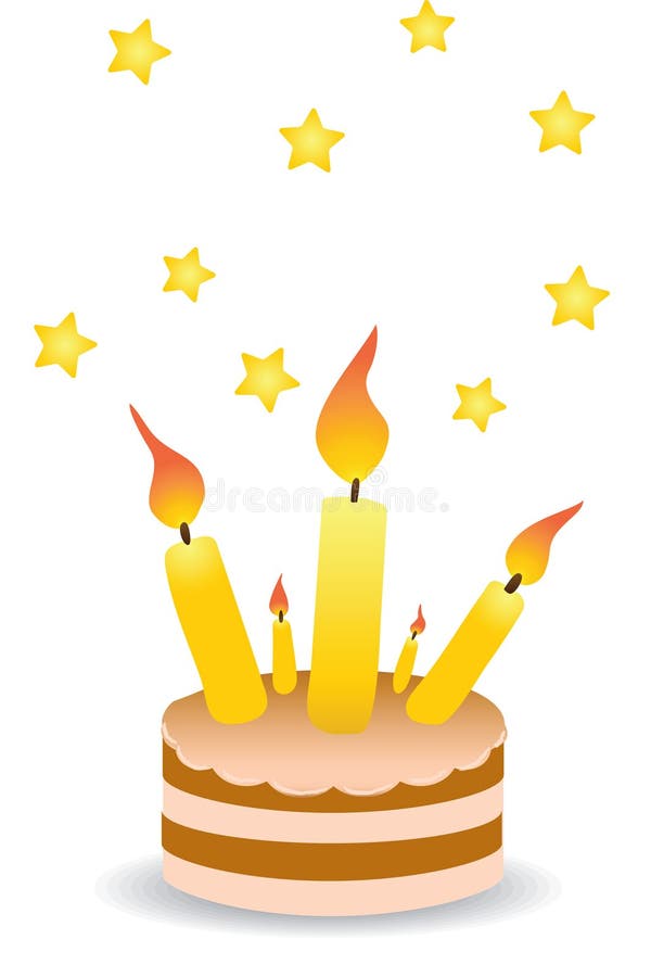 Birthday Cake with Candles. Stock Vector - Illustration of special ...