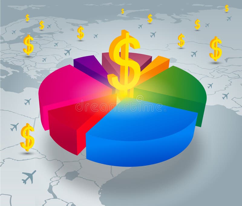 Pie chart of business royalty free illustration