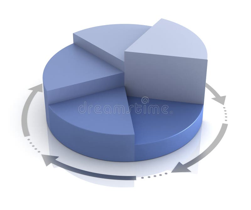 Pie Chart 3d Illustration Stock Illustration Illustration Of