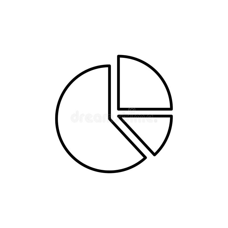 Pie Chart Icon in trendy flat style isolated on grey background. Graph symbol for your web site design, logo, app, UI royalty free illustration