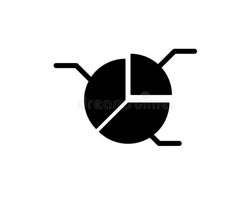 Pie Chart Icon in trendy flat style isolated on white background. Graph symbol for your web site design, logo, app, UI. Vector vector illustration