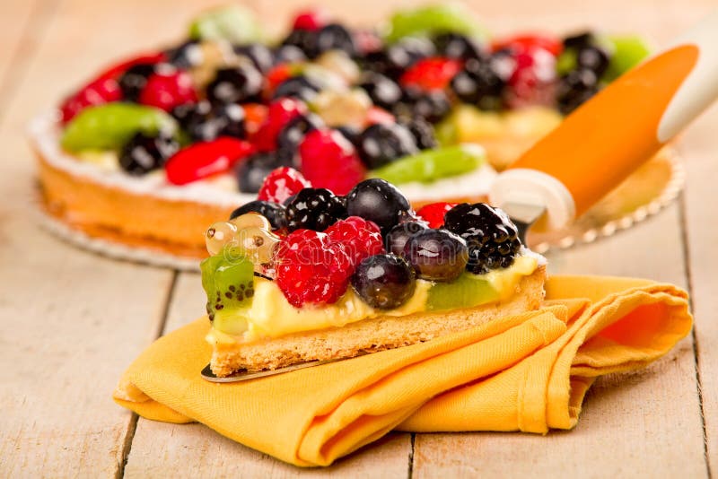 Pie with fruits