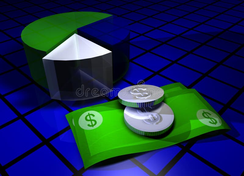 Pie graph stock image. Image of blue, grid, rendering - 2125575