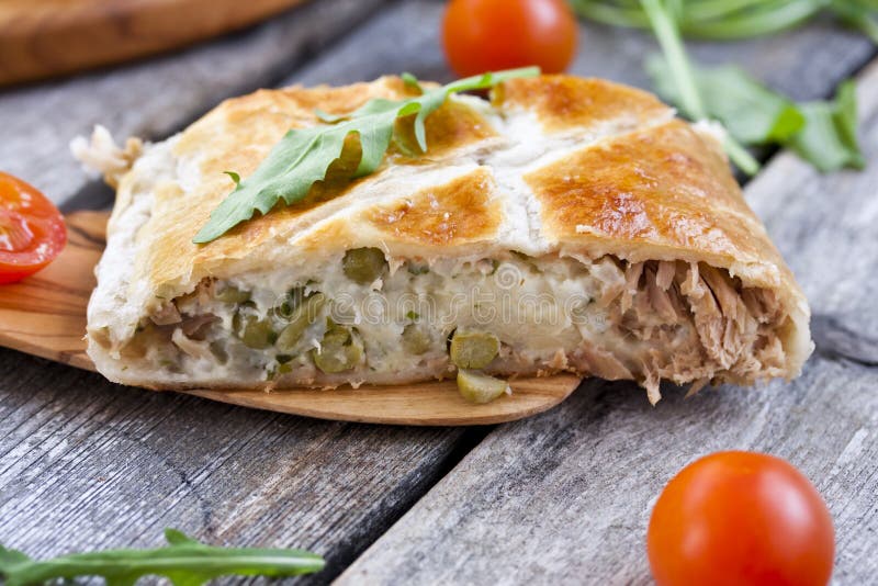 Pie Puff Pastry Tuna Rice Egg Stock Photos Free & RoyaltyFree Stock