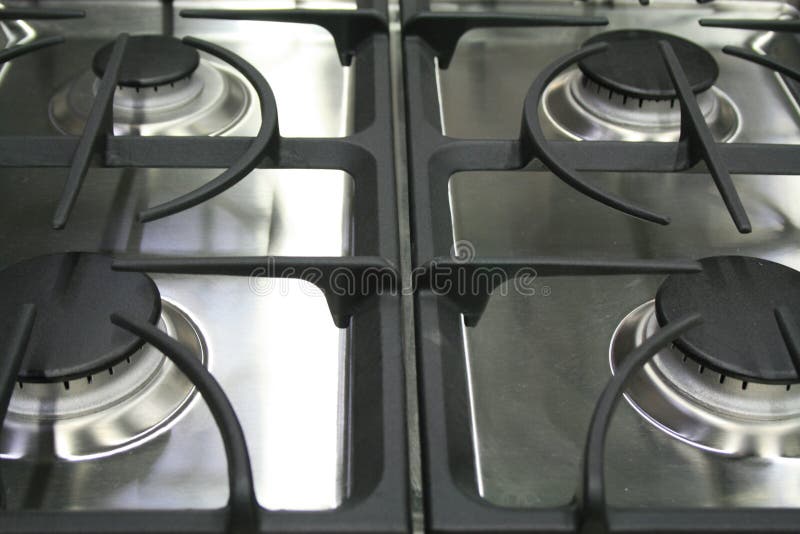 Close up of a new kitchen stove. Close up of a new kitchen stove.