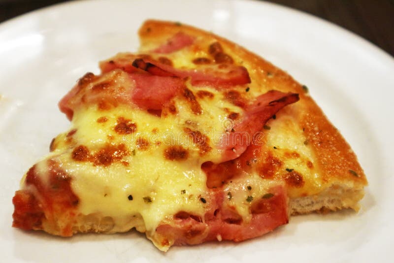 Bacon and cheese pizza stock image. Image of colourful - 10170519