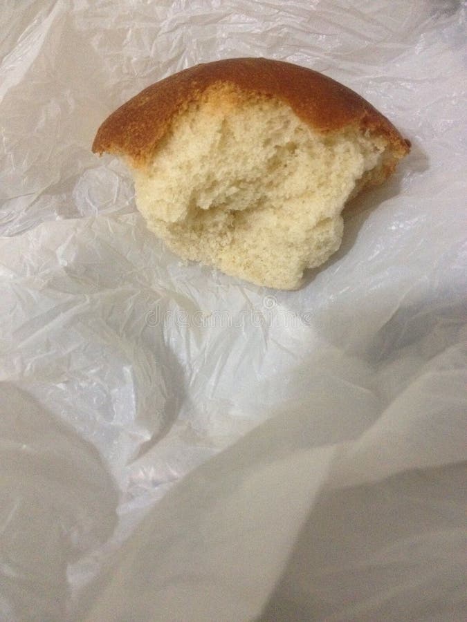 Piece of Bread on Plastic Bag. Stock Image Image of piece, plastic