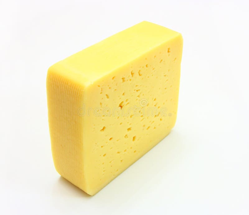 Piece of cheese isolated