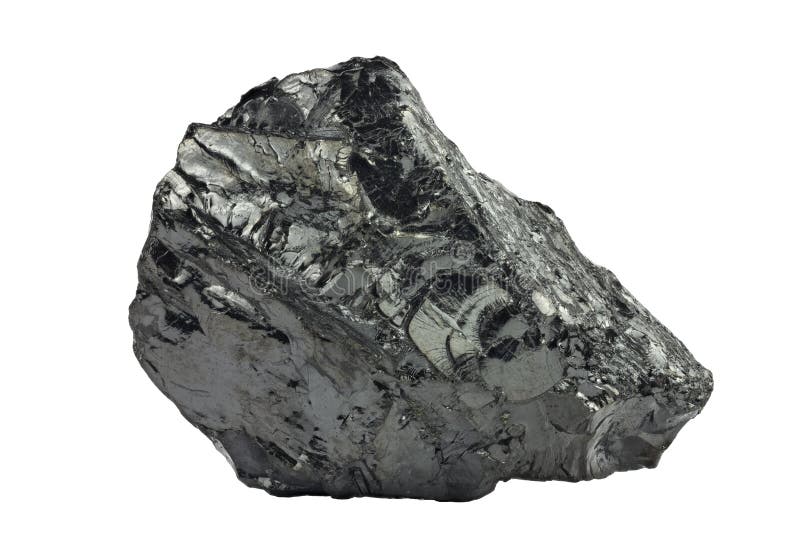 A piece of coal on white isolated stock photos