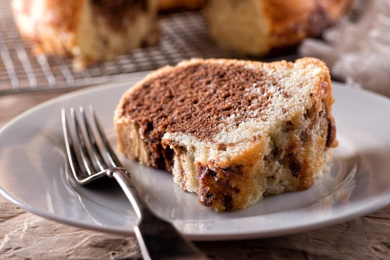 Chocolate Almond Marbled Bundt Cake