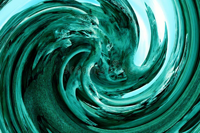 Green swirl of wavy looking driftwood background