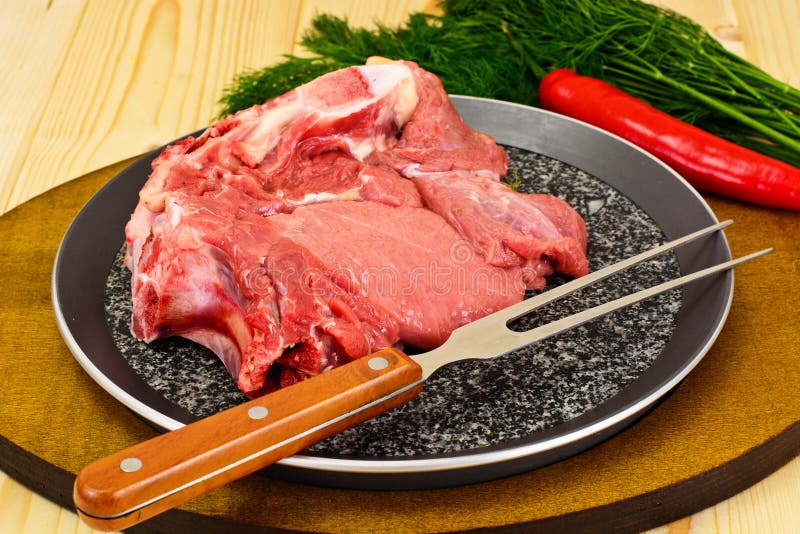 A Piece of Fresh Raw Beef, Veal Stock Image Image of isolated