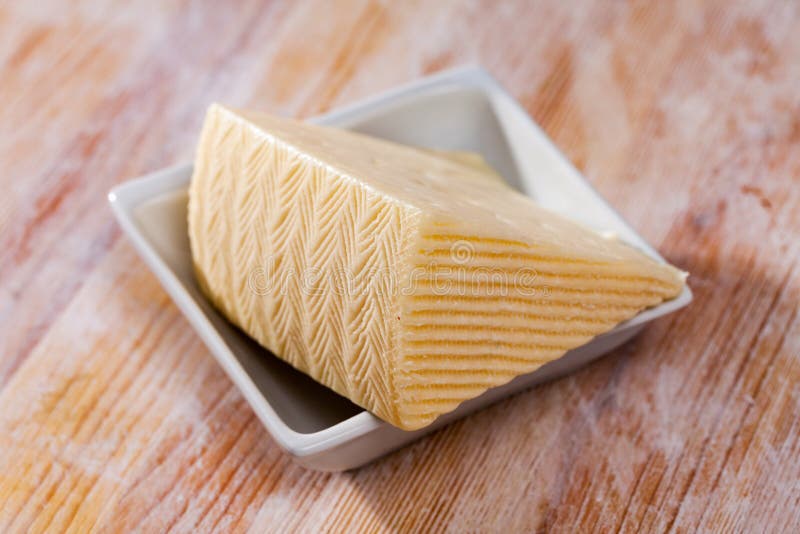Piece of Fresh Semisoft Cheese Stock Photo Image of slice