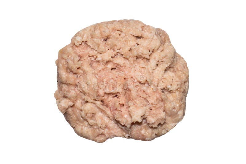 A Piece of Ground Turkey.Minced Meat Isolated on White Background