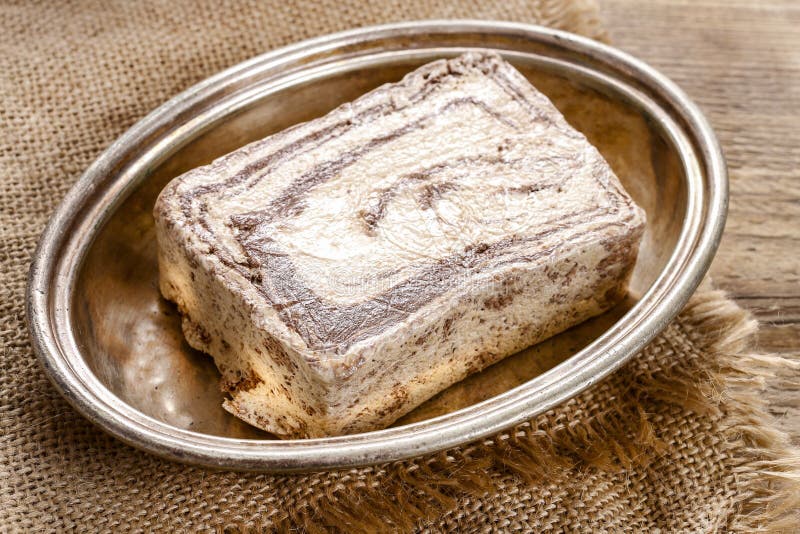 Piece of halvah stock image. Image of coffee, closeup 46193817