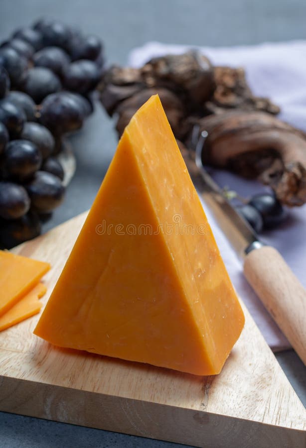 Piece of Hard Orange Cheddar Cheese Close Up Stock Photo Image of food, closeup 137632154