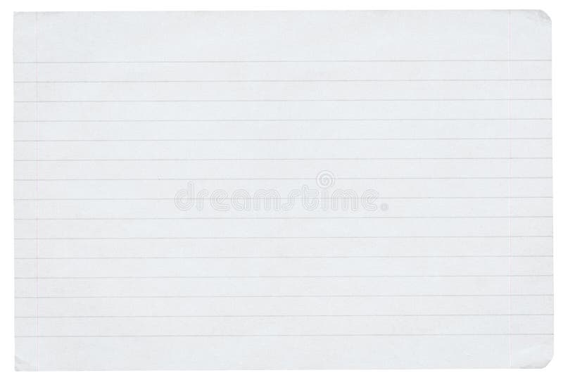 Piece of lined paper