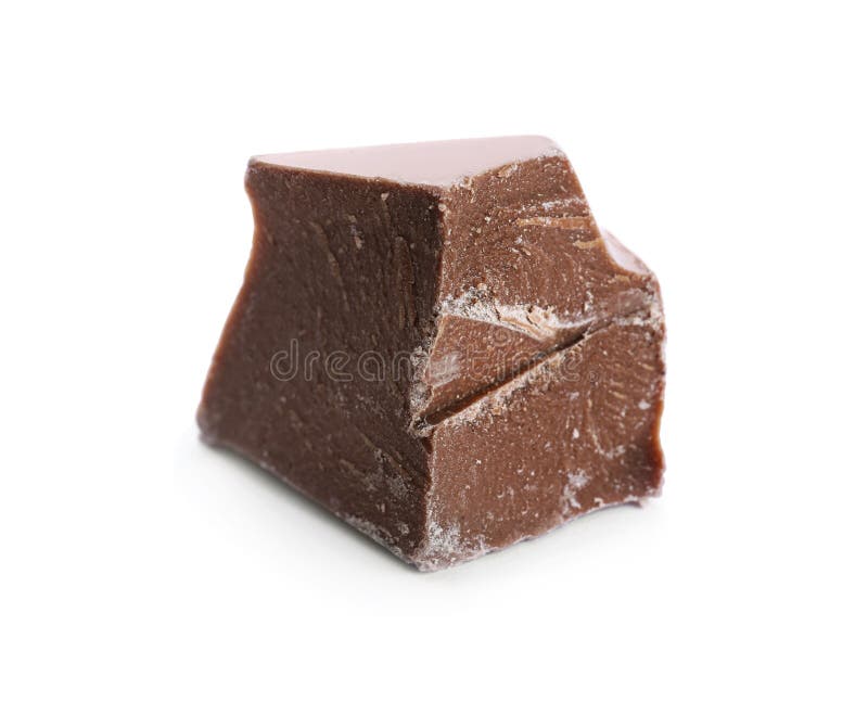 Piece of milk chocolate isolated