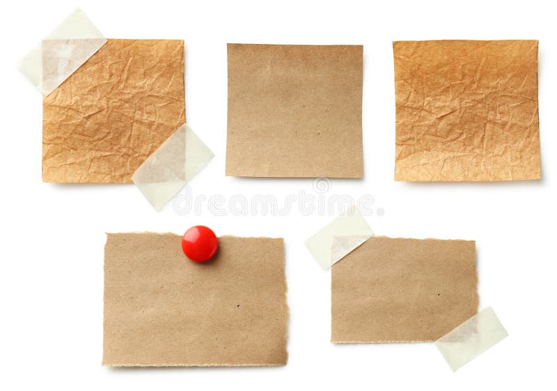Piece of note paper on the white background royalty free stock images